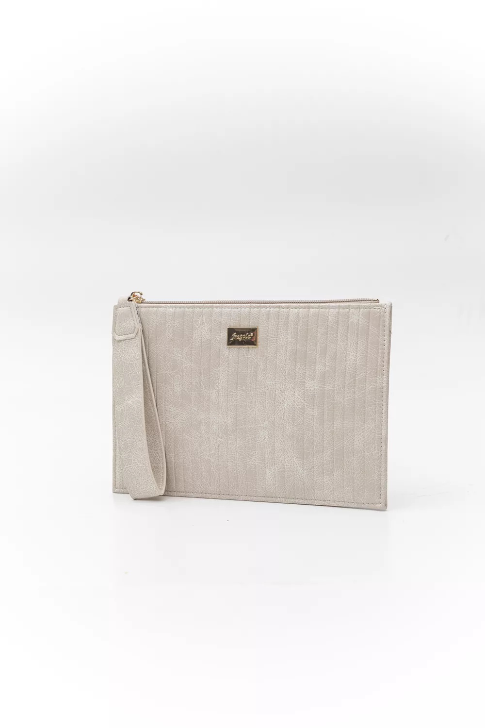 Φάκελος πλακέ με φερμουάρ και χειρολαβή VINTAGE